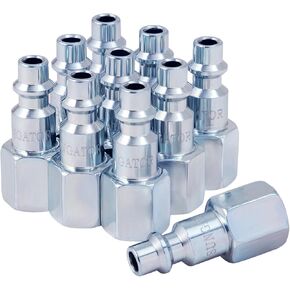 SUNGATOR 25-Pack 1/4 Inch Air Hose Fittings, 1/4'' Male NPT Industrial Plugs Kit, 1/4 Inch Quick Connect Air Line Hose Fittings, 1/4'' Industrial Hose Repair Plugs Kit for Comressor, Auto Shop