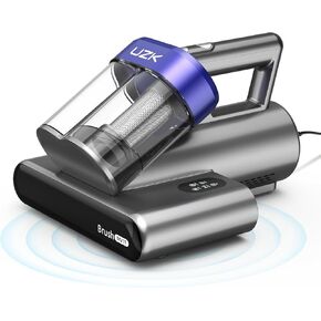Bed Vacuum Cleaner Mattress Vacuum Cleaner,16Kpa Powerful Handheld Vacuums with UV-C Light & Double Dust Cup & High Heating & Ultrasonic & Anion & Aromatherapy for Bed Sofa (Corded)