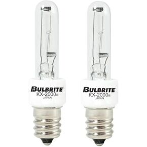 Bulbrite KX40/E12 40W KX-2000 Krypton/Xenon T3 Clear Bulb, Candelabra Base (Clear 2 Pack)
