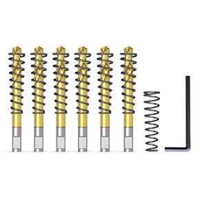 GSTK Upgrade Heavy Duty Carbide Hole Saw 14 Pcs,Metal Steel Hole Saw Drill Bit,TCT Hole Cutter,Alloy Hardness Upgrade, with 2*Extra Titanium Plated Pilot Center Drill and 2*L-Wrench
