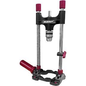 Milescraft 1318 Drillmate Portable Drillling Guide - مرفق حفر دقيق للزاوية أو الثقوب المستقيمة ، مرفق دليل الحفر القابل للتعديل ، ضغوط الحفر المحمولة مع 3/8 "تشاك