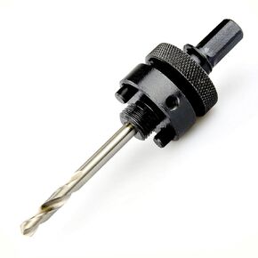 MaxTool 3/8" HEX Arbor/Mandrel Holesaw Accessry Fits 1-3/16" Up Holesaws 5/8-18UNF Thread 1/4"x4" M2 Pilot Drills for Deep Cut Holesaws; BA28H1809-M45PN9