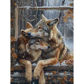 SKRYUIE 5D Diamond Painting The Leopard Reflection Full Drill by Number Kits, DIY Rhinestone Pasted Paint with Diamond Set Arts Craft Decorations (12x16inch) in Kuwait