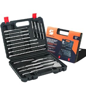 Rotary Hammer Drill Bits Set SDS Plus Bits 20PCS Concrete Masonry Hole Tool with Storage Case for Concrete, Stone, Brick