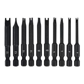 6" Long Torx Bit Set (12 Pack of Drill Bits with Case) Security Tamper Proof Star Design in T7, T8, T9, T10, T15, T20, T25 x 3, T27, T30, and T40