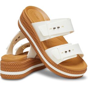 Crocs Womens Brooklyn Buckle Low Wedge