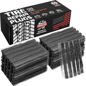 Vehiclex Black Tire Repair Plugs 30pcs - Tire Plugs Heavy Duty Refill Kit for Emergency Repairs