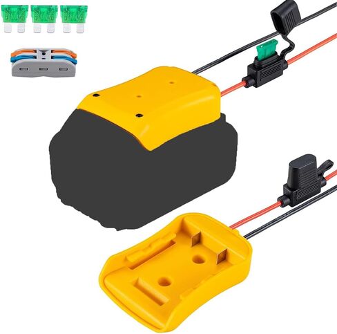 محول عجلة الطاقة متوافق مع بطارية DeWalt 20V مع محطات الصمامات والأسلاك ، تناسب DeWalt 20V DCB205 DCB206 DCB200 in Kuwait