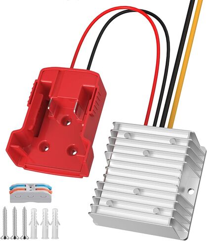 18V to 12V Step Down Power Inverter Aadpter Works with Milwaukee 18 Volt Battery, DC 18V to DC 12V 20A 240W Power Wheel Converter, Buck Boost Voltage Regulator with Low Voltage Protection in Saudi Arabia