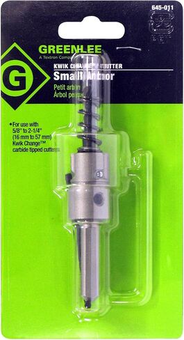 Greenlee 645-011 Small Arbor for 5/8" - 2-1/4" Kwik Change Carbide-Tipped Hole Cutter in Saudi Arabia