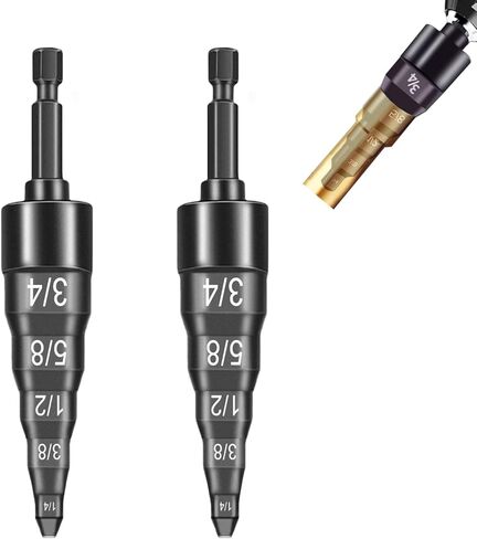 HVAC Repair Tool, Swage Tool Drill Bit, 5 in 1 Swage Tube Copper Pipe Expander Flaring Tool for Multifunction Air Conditioner HVAC Repairing with 1/4", 3/8", 1/2", 5/8", 3/4" Bits in Kuwait