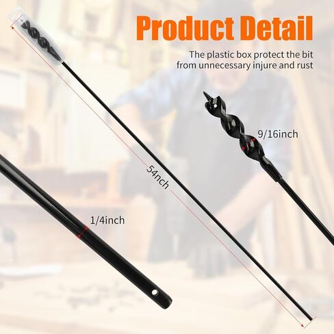 Flexible Drill Bit for Wire Pulling-3/4 Inch x 54 Inch, Extended Installer Drill Bit - 1/4 Inch Shank in Saudi Arabia