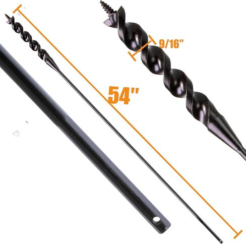Flex Installer Drill Bit Fish Bit Self Screw Point for Pulling Line Through Tight Spaces 9/16 in. x (4.5 FT) 54 in. Extra Gift C in Saudi Arabia