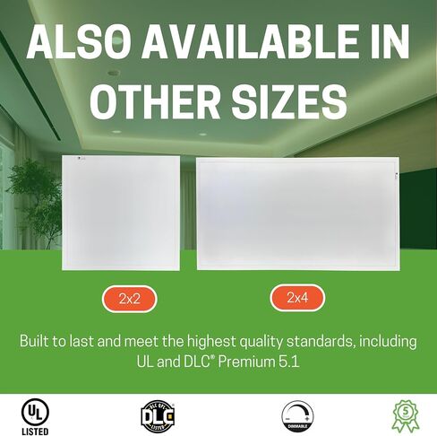 2 Pack 2X4 LED Flat Panel Light with Emergency Battery Backup 35W-40W-45W-50W Wattage Selectable 3000K-3500-4000K-5000K in Saudi Arabia