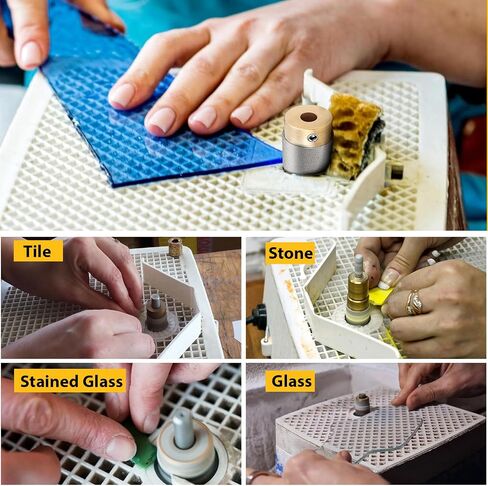Glass Diamond Grinder Bit Head Tools Stained Glass Drill Bits Brass Core Stained Glass Grinder Bits Stain Glass Tools Diamond Grinding Bit Head Tools for Stained Glass 4 Sizes (1" 3/4" 1/4" 1/8") in Saudi Arabia