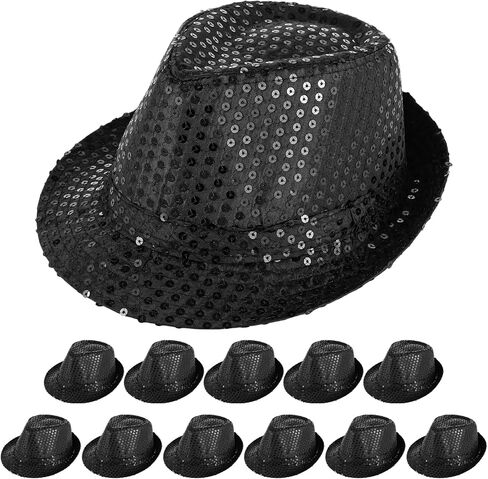 OMISTAR 12 PCS Sequin Hats, Western Glitter Sequin Hats, Unisex Solid Color Dance Hats Retro Disco Caps Unisex Costume Caps for Women Men Party Props Supplies in Saudi Arabia