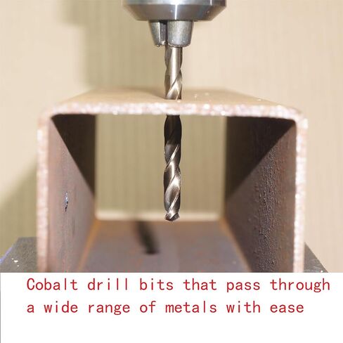 M35 Cobalt Round Straight Handle Metric Drill bit Set 1.5mm-6.5mm Drill Bits Suitable for Stainless Steel, Hard Metal, Cast Iron, Copper, Aluminum Plastic (1.5mm-6.5mm/13pcs) in Saudi Arabia
