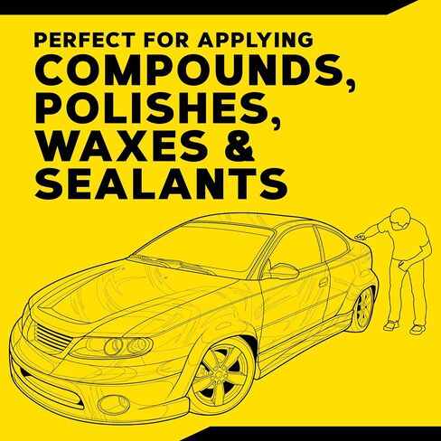 Meguiar's 4" Foam Applicator Pads, 4 Count - Ultra-Soft Hand Applicators with a Tight-Cell Foam Construction for a Smooth Application of Waxes, Polishes, Tire Dressing, Protectants and More, 4 Pack in Saudi Arabia