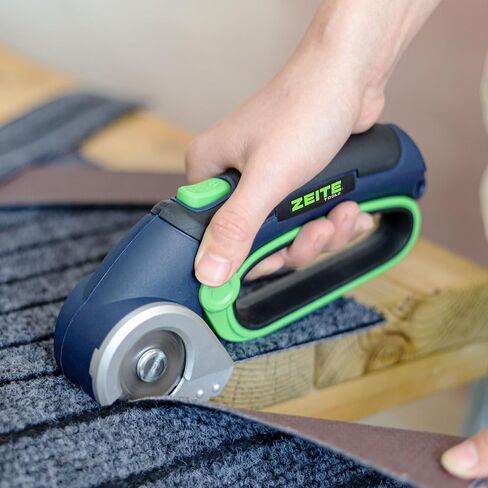 ZEITE 4V Cardboard Box Cutter,Cordless Electric Scissors,Max Cutting 1/4",Ideal for Cardboard,Thin Carpet & Plastic Recycling,Easy to Hold and Safe,Green in Kuwait