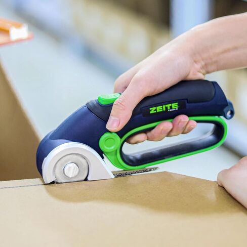 ZEITE 4V Cardboard Box Cutter,Cordless Electric Scissors,Max Cutting 1/4",Ideal for Cardboard,Thin Carpet & Plastic Recycling,Easy to Hold and Safe,Green in Kuwait