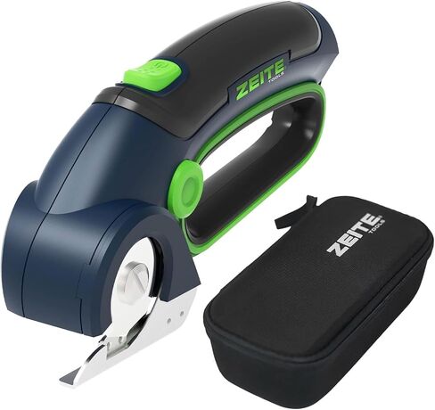 ZEITE 4V Cardboard Box Cutter,Cordless Electric Scissors,Max Cutting 1/4",Ideal for Cardboard,Thin Carpet & Plastic Recycling,Easy to Hold and Safe,Green in Kuwait