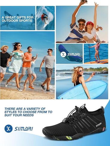 SIMARI Water Shoes for Women Men - Barefoot Quick-Dry Aqua Socks | Lightweight Swim Shoes for Surfing, Swimming, Beach Sports, Kayaking, Diving | Non-Slip Design in Saudi Arabia