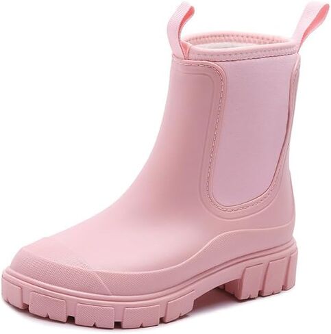 Harssidanzar Womens Short Short Rain Boots حذاء حديقة مقاوم للماء. in Kuwait