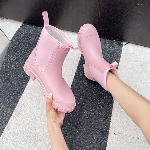 Harssidanzar Womens Short Short Rain Boots حذاء حديقة مقاوم للماء. in Kuwait