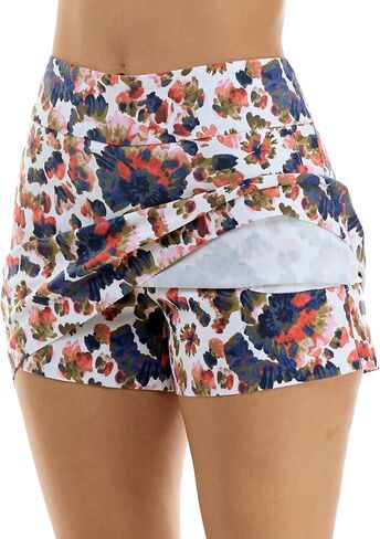 Zac & Rachel Women's New Millennium Pull-On Skort, Black/White in Saudi Arabia
