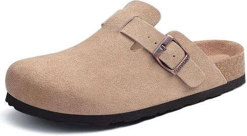 Litfun Women's Lenuine Suede Clogs ناعمة من جلد البطاطا الباطن. in Kuwait