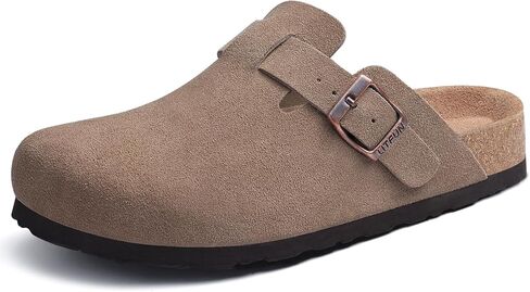 Litfun Women's Lenuine Suede Clogs ناعمة من جلد البطاطا الباطن. in Kuwait