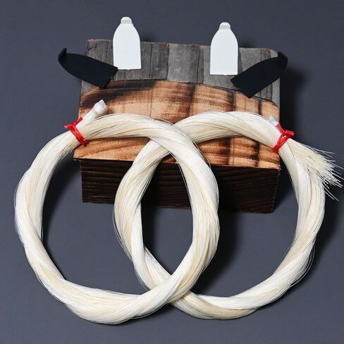 2 Hanks Bass Bow Hair Replacement 29 Inches Natural Mongolian Horse Hair for 4/4 Bass Bow Rehair Tools Accessories Sets in Kuwait