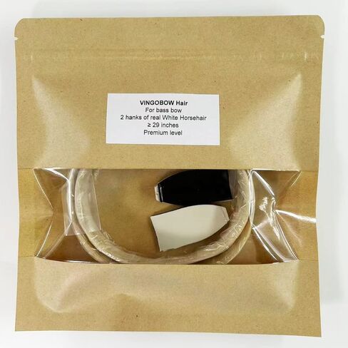 2 Hanks Bass Bow Hair Replacement 29 Inches Natural Mongolian Horse Hair for 4/4 Bass Bow Rehair Tools Accessories Sets in Kuwait