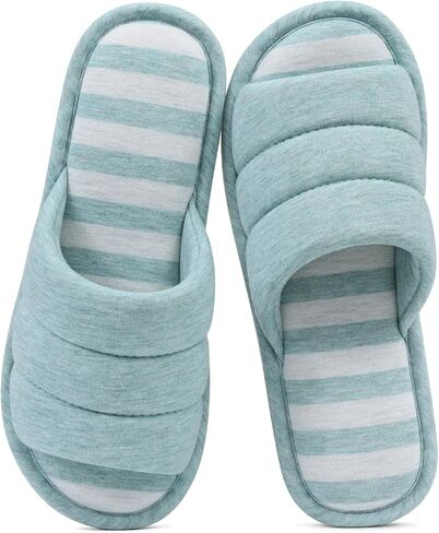 shevalues Open Toe House Slippers for Women Men Soft Cotton Indoor Shoes Memory Foam Slip On bedroom Slippers in Saudi Arabia