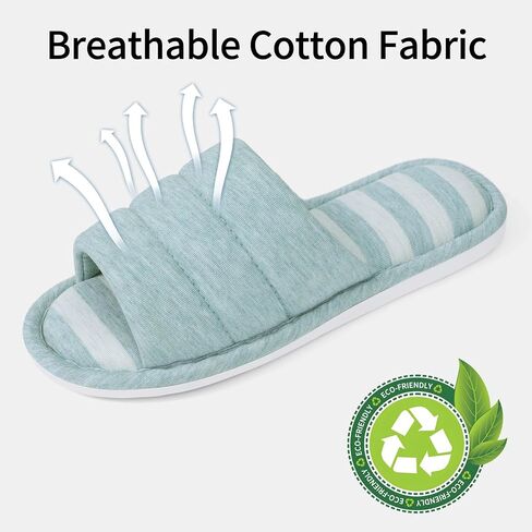 shevalues Open Toe House Slippers for Women Men Soft Cotton Indoor Shoes Memory Foam Slip On bedroom Slippers in Saudi Arabia