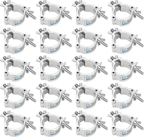 20 حزمة من مشبك إضاءة O-Clamp أسود مقاس 2 بوصة، مشبك تروس F34 لإضاءة المسرح، ضوء رأس متحرك، ضوء كشاف، الحد الأقصى للحمل 220 رطل، معرف معتمد من TUV: 1111246880 in Kuwait