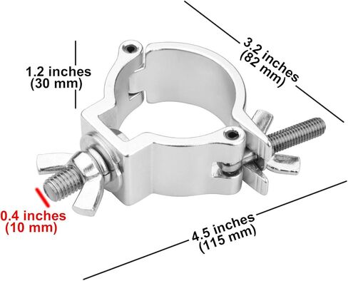20 حزمة من مشبك إضاءة O-Clamp أسود مقاس 2 بوصة، مشبك تروس F34 لإضاءة المسرح، ضوء رأس متحرك، ضوء كشاف، الحد الأقصى للحمل 220 رطل، معرف معتمد من TUV: 1111246880 in Kuwait