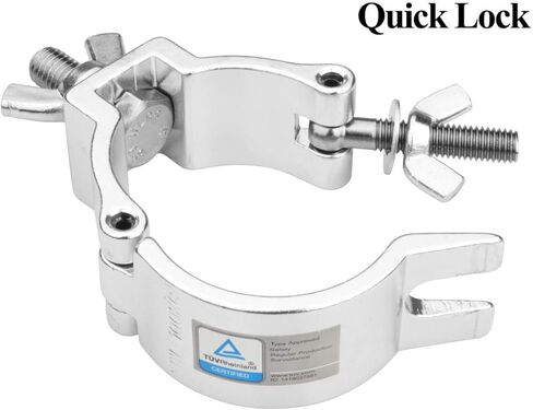 20 حزمة من مشبك إضاءة O-Clamp أسود مقاس 2 بوصة، مشبك تروس F34 لإضاءة المسرح، ضوء رأس متحرك، ضوء كشاف، الحد الأقصى للحمل 220 رطل، معرف معتمد من TUV: 1111246880 in Kuwait