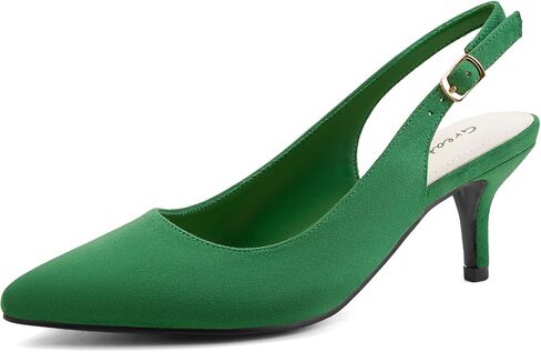 Greatonu Women's Slingback Histen Histen Cyen Pounding Toe Dress Pumps Pumps Shoes in Kuwait