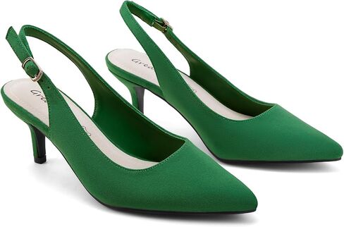Greatonu Women's Slingback Histen Histen Cyen Pounding Toe Dress Pumps Pumps Shoes in Kuwait