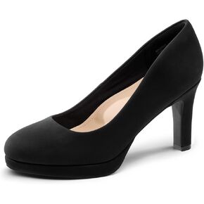 DREAM PAIRS Women's Pumps Close Toe Low Heels Platform Heels Comfortable Office Work Dress Shoes for Women