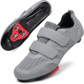 أحذية ركوب الدراجات للدم للجنسين على الطريق متوافقة مع Peloton Shimano SPD ركوب الدراجات أحذية للرجال النساء ، 3 أحزمة ، مرابط الدلتا المثبتة مسبقًا لركوب الدراجات في الهواء الطلق في الهواء الطلق in Kuwait