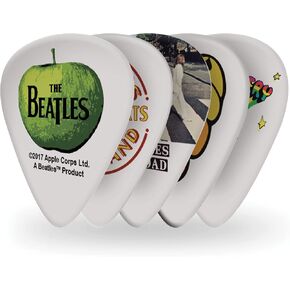 D'Addario Beatles Guitar Picks - The Beatles 1964 Tour Ticket Stubs Guitar Picks - 10-Pack, Medium Gauge, 0.70mm
