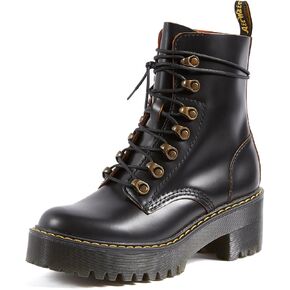 Dr. Martens Women's Leona Leather Heeled Boot Fashion