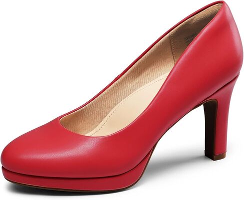 DREAM PAIRS Women's Pumps Close Toe Low Heels Platform Heels Comfortable Office Work Dress Shoes for Women in Saudi Arabia