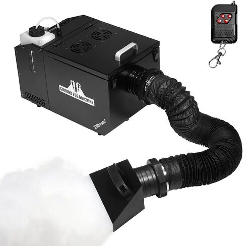 Low Lying Fog Machine, 1200 Watt Water Based Ground Fog Machine with Wireless Remote, DMX 512, Manual Control - Ideal for Weddings, Halloween, Parties, DJs, and Stage Performances in Saudi Arabia