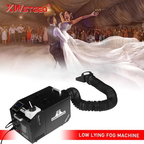 Low Lying Fog Machine, 1200 Watt Water Based Ground Fog Machine with Wireless Remote, DMX 512, Manual Control - Ideal for Weddings, Halloween, Parties, DJs, and Stage Performances in Saudi Arabia