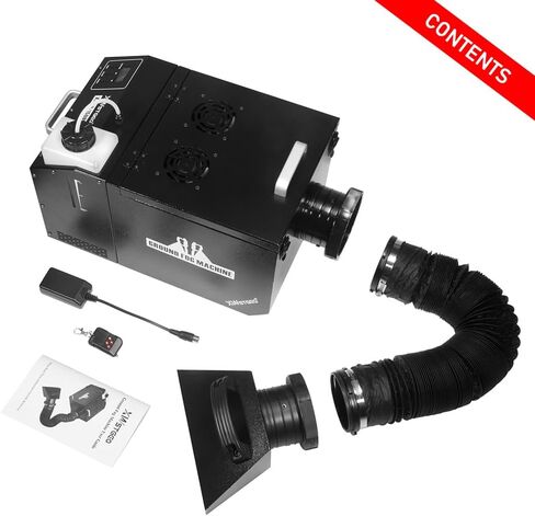 Low Lying Fog Machine, 1200 Watt Water Based Ground Fog Machine with Wireless Remote, DMX 512, Manual Control - Ideal for Weddings, Halloween, Parties, DJs, and Stage Performances in Saudi Arabia