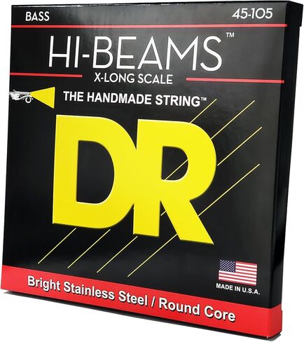 DR Strings Hi-Beam - Extra Long Scale Stainless Steel Round Core 45-105 in Kuwait