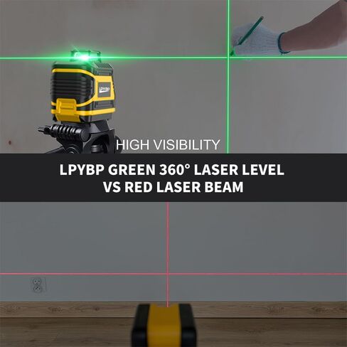 Laser Level 360 Self Leveling with Tripod, 200ft/60m working distance with vertical and horizontal lines, self-leveling mode&IP54 waterproof set in Saudi Arabia